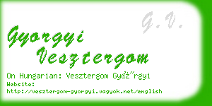 gyorgyi vesztergom business card